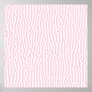 Rosa und weiße Turing-Muster Poster