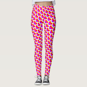 Rosa und weiße Valentinstag Herzmuster Leggings