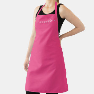 Rosa und Weiße Weibliche Signatur Schürze
