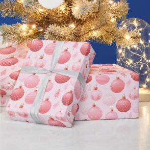 Rosa und weiße Weihnachtsdekoration Weihnachten Geschenkpapier