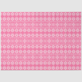 Rosa und weiße Weihnachtsmesse Isle Pattern Seidenpapier