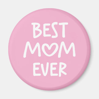Rosa und Weiße Whimsical Herz Beste Mutter Aller Z Magnet