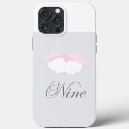 Rosa und weiße zarte Wolken mit Text Nine Case-Mate iPhone Hülle