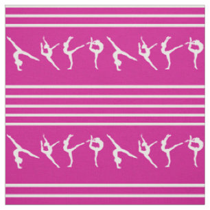 Rosa-und weißegestreifte Gymnastik Stoff