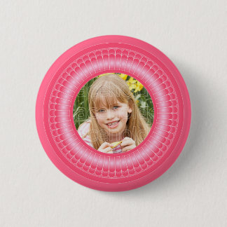 Rosa- und weißeniedliche Rahmenschablone Button