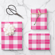 Rosa und weißer Gingham Karo Kariert