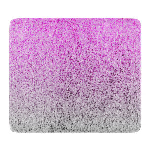 Rosa und weißer Glitzer Schneidebrett