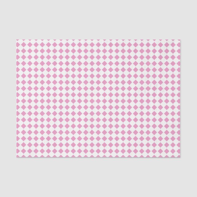 Rosa und weißer Karo (Design 49 rosa Serie) Seidenpapier (Vorderseite)