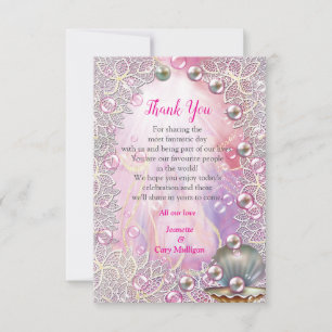 Rosa und weißer Marmor mit gebürstetem Gold RSVP Karte