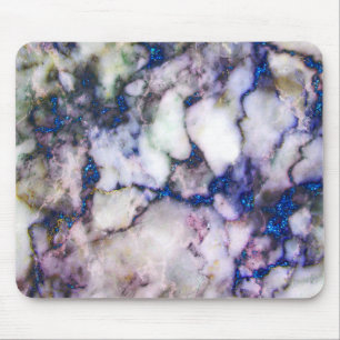 Rosa und weißer Marmor Mousepad