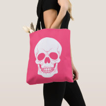 Rosa und weißer Schädelkopf griffig Halloween