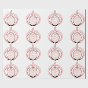 Rosa und weißer Schmuck Weiße Verpackungspapier Geschenkpapier