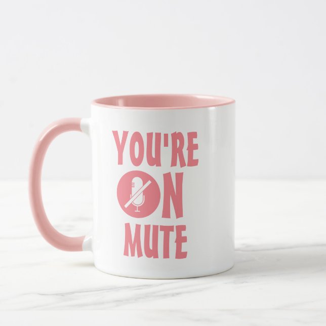 Rosa und weißer Spaß | Du bist auf einem lustigen  Tasse (Links)