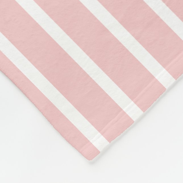 Rosa und weißer Streifen Fleecedecke (Ecke)