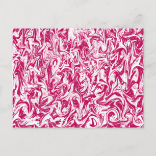 Rosa und weißer Swirl Postkarte