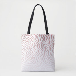 Rosa und weißer Zebradruck: Stilvolle Tote-Tasche Tasche