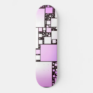 Rosa und weißes Quadrat tanzen Skateboard