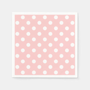 Rosa und weißes Tupfen-Muster Serviette