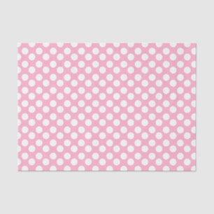 Rosa und weißes Tupfen-Seidenpapier Seidenpapier