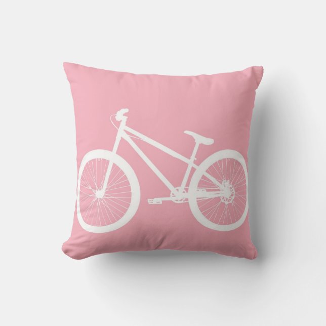 Rosa-und weißesVintages Fahrrad-Kissen Kissen (Vorderseite)