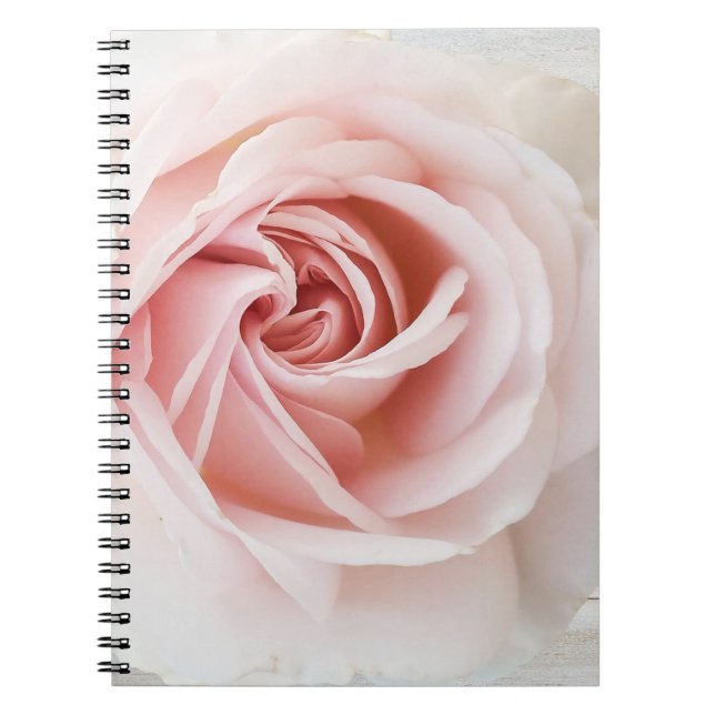 Rosa und Weißholz Shabby Chic Bauernhof Glam Notizblock (Vorderseite)