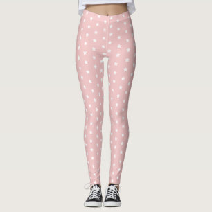 Rosa- und Weißsterne Leggings