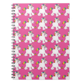 Rosa Unicorn-Regenbogen kacken Anmerkungs-Buch Notizblock
