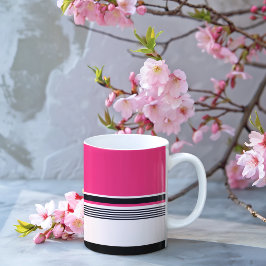 Rosa Uniformstreifen Kaffeetasse