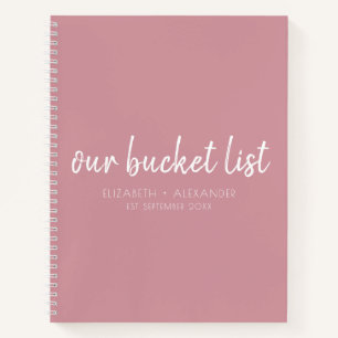 Rosa Unser Bucket-List-Paar Notizbuch