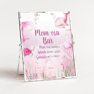 Rosa Unter dem Meer Dusch-Mama-Osa-Balkon-Schild Poster