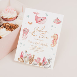 Rosa unter dem Meer Einladung zum Geburtstag