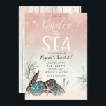 Rosa Unter den Muscheln Strand Sweet 16 Party Einladung<br><div class="desc">für jedes Ereignis anpassen</div>