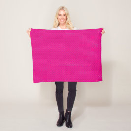 rosa Untergrund mit weißen Polka-Punkten Fleecedecke