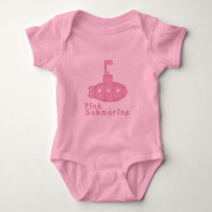 Rosa Unterseeboot Baby Strampler