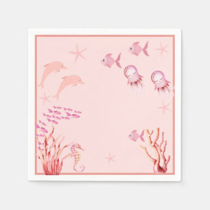 Rosa Unterwasser-Babydusche Serviette
