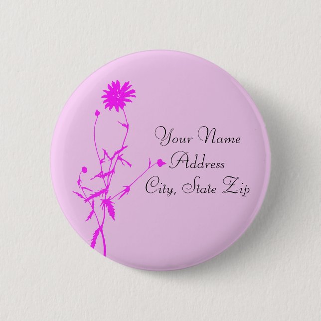 Rosa üppiger Knopf Button (Vorderseite)