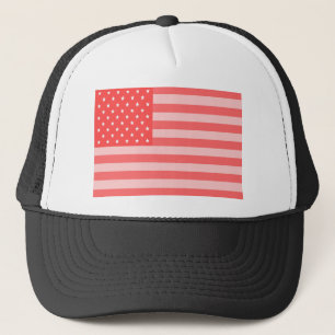 Rosa US Flagge Truckerkappe