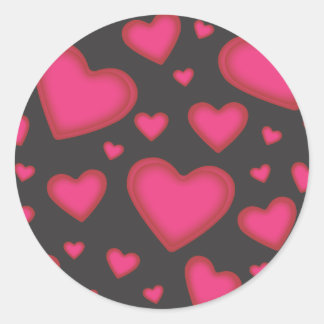 Rosa Valentine Hearts Aufkleber