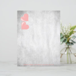 Rosa Valentine Hearts Personalisiertes Papierblatt
