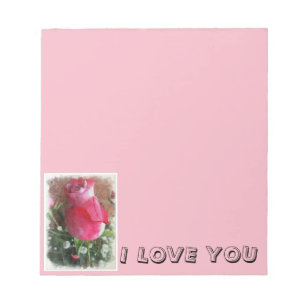 Rosa Valentine-Rose Notizblock
