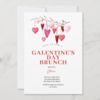 Rosa Valentine's Brunch Day Friendship Einladung