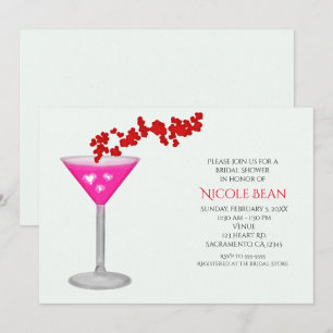 Rosa Valentinstag Cocktailparty-Einladungen Einladung