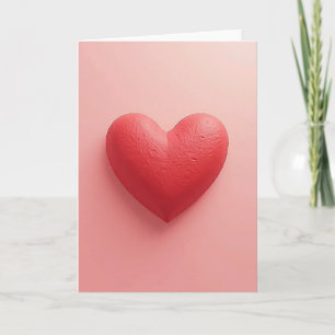 Rosa Valentinstag-Herzkarte Karte