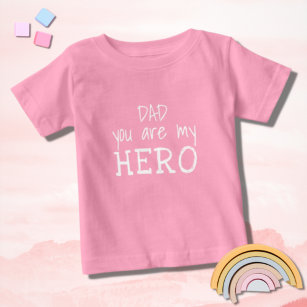Rosa Vater, du bist meine handgezeichnete Typograf Baby T-shirt