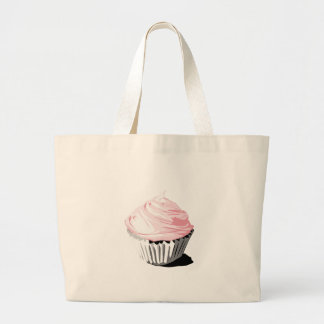 Rosa vektorkuchen-Schablonenprodukte Jumbo Stoffbeutel