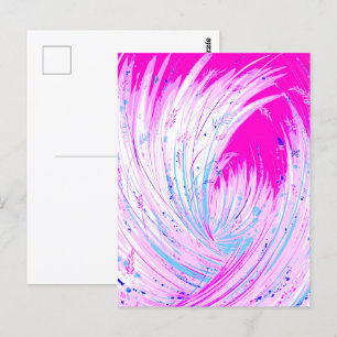 Rosa verzauberter Garten Postkarte