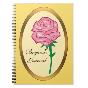 Rosa verzaubertes Glitter-Rosen-Notizbuch Notizblock
