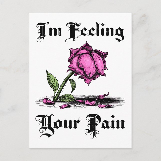 Rosa Verzweiflung Postkarte (Vorderseite)