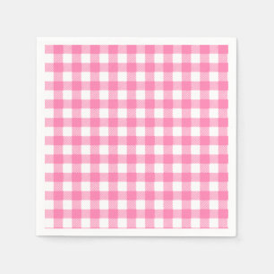 Rosa Vichy Kariert Paper Napkins Serviette