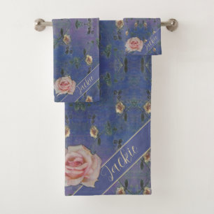 Rosa Viktorianische Rose Handtuch Badhandtuch Set